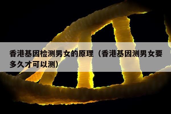 香港基因检测男女的原理(香港基因测男女要多久才可以测)