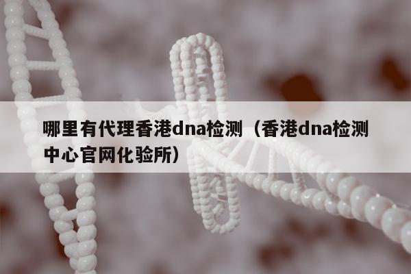 哪里有代理香港dna检测(香港dna检测中心官网化验所)